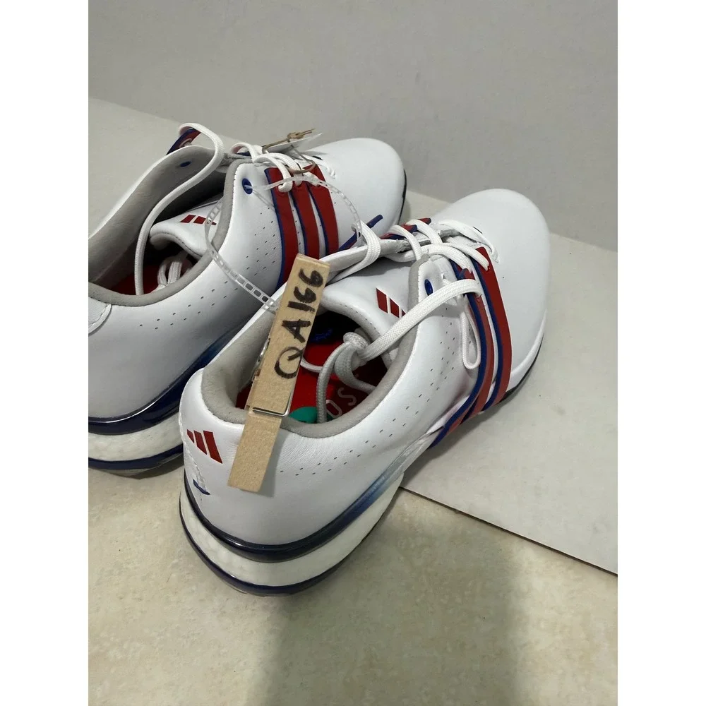 Adidas Tour360 24 Golf Shoes White Red Blue IE3370 Mens 7.5
